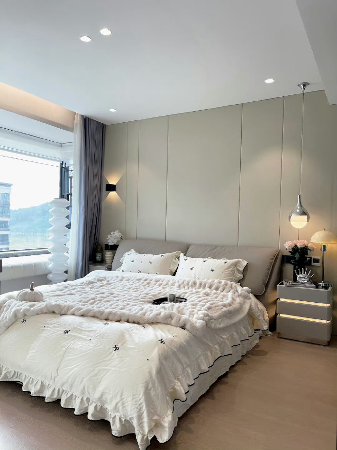 上海浦东装修公司宜浩欧景87㎡卧室现代风装修