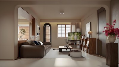 康桥半岛120㎡现代原木风装修设计案例